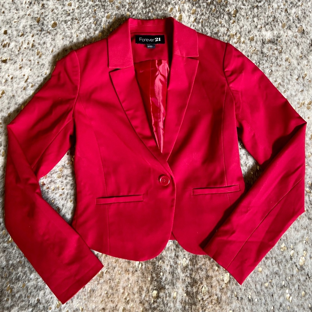 Forever 21 red blazer jacket